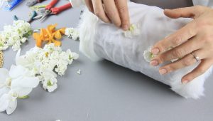 DIY. Floral Muff . Step by step design process.